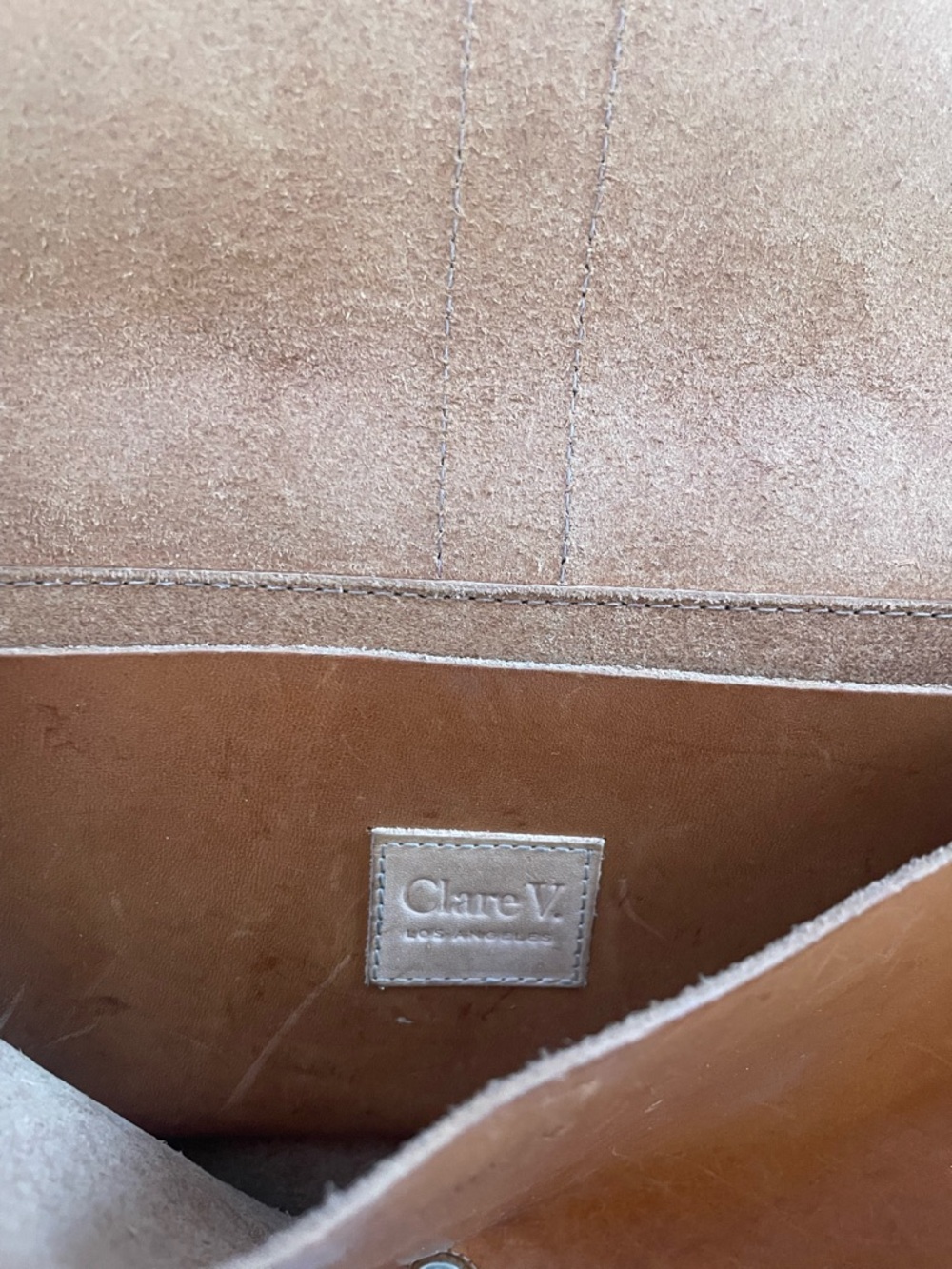 Clare V. Luce Tan Cognac Leather Saddlebag Crossbody - Picture 7 of 7